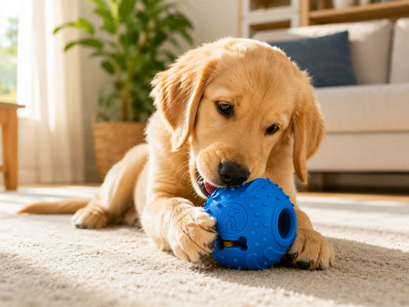 Rubber Treat Dispensing Dog Ball