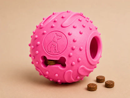Rubber Treat Dispensing Dog Ball